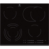 Plita incorporabila vitroceramica Electrolux EHF6547FXK, 60 cm, 4 zone, control touch, negru