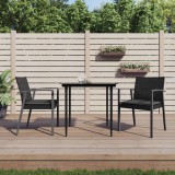 vidaXL Set mobilier de grădină cu perne, 3 piese, poliratan și oțel