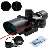 Cumpara ieftin Luneta Vanatoare 2.5-10x40E cu Laser Rosu ACM, Reticul Iluminat Rosu/Verde, Sina 20-22mm, Aluminiu