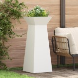 vidaXL Suport de plante conic Alb Plastic Mare Inserții decorative