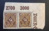 Germania / Republica de la Weimar (1922&ndash;1923) 30 Mark "Cornul Poștal" cu Margine Dublă "2700" &amp; "3000" și Text Gotic (MINT / Neștampilată) CLK1, Stampilat