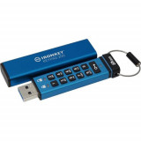 Stick USB Kingston IronKey Keypad 200 8GB USB-A 3.0 (Albastru)