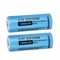 Set 2 acumulatori ICR18500, Li-Ion, 1400 mAh, 3.7V, Pkcell foto