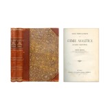 Ștefan Minovici, Manual teoretic și practic de chimie analitică, 4 volume, 1907 - 1915, cu dedicație