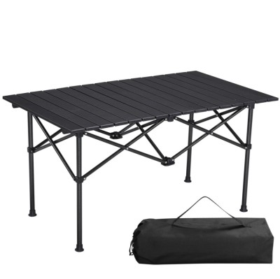 Masa pliabila Navaris din aluminiu, 95x55 cm, versatila, negru, NAV0000272F001C foto