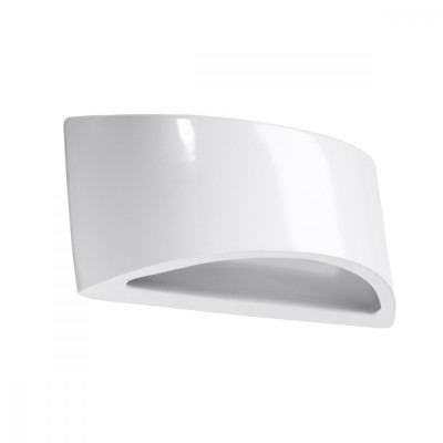 Lampă De Perete Vixen Albă Ceramică 1 Bec Semicircular Modern De Interior foto