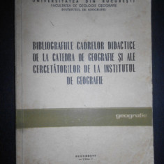 Bibliografiile cadrelor didactice de la catedra de Geografie (1984)