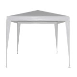 Pavilion gradina, 2.4 x 2.4 m, patrat, cadru metalic, Alb