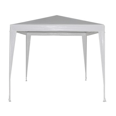 Pavilion gradina, 2.4 x 2.4 m, patrat, cadru metalic, Alb foto