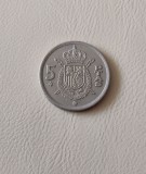 Spania - 5 pesetas (1975) - regele Juan Carlos I - monedă s317, Europa