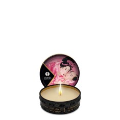 Shunga Candle Rose Petal- Lum&acirc;nare pentru Masaj cu Aromă de Trandafir, 30 ml