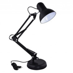 Lampa De Birou Cu Brat Reglabil, Neagra