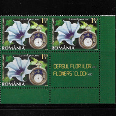 ROMANIA 2013-CEASUL FLORILOR II -BLOC, VINIETA 2 DIN COALA DE POSTA, MNH-LP 1966