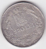 ROMANIA 250 LEI 1941 TPT, Argint