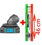 Statie Radio CB AVANTI Delta VOX 15 12v 24v + Antena Radio CB AVANTI Aldo Precalibrata 46cm