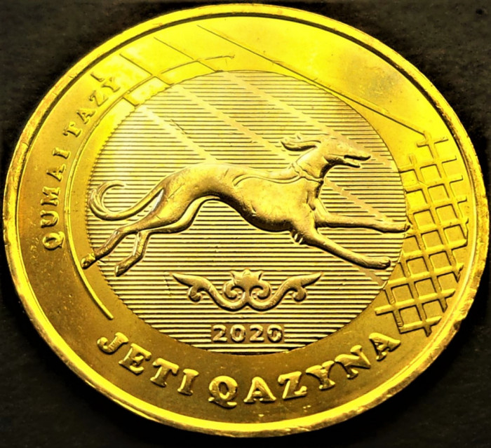 Moneda exotica bimetal 100 TENGE - KAZAHSTAN, anul 2020 *cod 4584 = Qumai Tazy