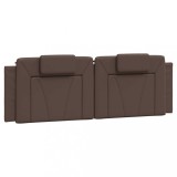 Cumpara ieftin Perna pentru tablie pat, Viana, maro, 160 cm, piele artificiala