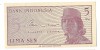 Bancnota 5 sen 1964 - Indonezia, UNC