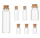 Set 7 sticlute cu dop de pluta pentru activitati crafts, Oem