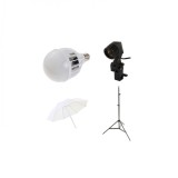 Starter kit lumina continua foto-video umbrela de difuzie si bec LED 48W 6500K, Generic