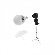 Starter kit lumina continua foto-video umbrela de difuzie si bec LED 48W 6500K