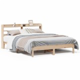 VidaXL Cadru de pat fără saltea, 140x190 cm, lemn masiv de pin