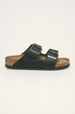 Birkenstock slapi de piele Arizona SFB femei, culoarea negru, 752483