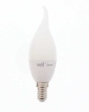 Bec cu led lumanare E14 6W 230V lumina calda Well LEDLW-C376E14 FL-WL