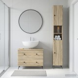 Cumpara ieftin Set de dulapuri pentru baie, 2 piese BREDA Stejar Sonoma