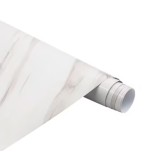 Folie Autocolanta TopBazar, pentru Bucatarie, Tip Sticker Autoadeziv, pentru Blat si Mobila, Alb, 60 x 200 cm