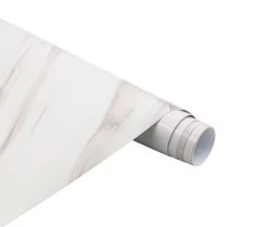 Folie Autocolanta TopBazar, pentru Bucatarie, Tip Sticker Autoadeziv, pentru Blat si Mobila, Alb, 60 x 200 cm