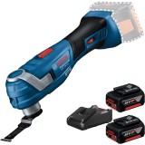 Bosch GOP 18V-34 + GBA + GAL 18V-40 - Multicutter + Set 2 acumulatori si incarcator Li-Ion 18 V 5 Ah