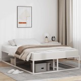 VidaXL Cadru pat fără saltea alb 120x200 cm metal