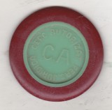 bnk jt Jeton Cazinoul Sinaia - 100 - Cerc Autorizat Persoana Juridica - maro inchis - verde