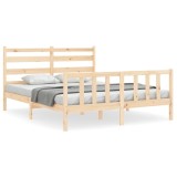 Cumpara ieftin Cadru de pat fara saltea, 160x200 cm, lemn masiv pin