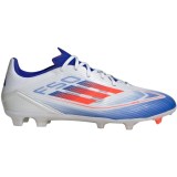 Ghete Fotbal Barbati Adidas F50 League FG/MG Alb Sprintgrid - Accelerare si Viteza, Talpa Sprintplate 360
