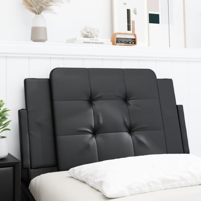 Gossi perna pentru tablie pat, negru, 80 cm, piele artificiala