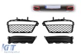 Set grilaj pentru lumini de zi, potrivit pentru bara de protectie frontala A Design la Mercedes S-Class W221 2006-2013, stanga si dreapta Performance