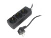 Prelungitor Schuko 3 Prize PVC Negru 3x1,5mm2