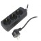 Prelungitor Schuko 3 Prize PVC Negru 3x1,5mm2