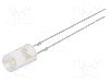Dioda LED, 5mm, alb rece, 750...1120mcd, 10...15mA, 12V DC, OPTOSUPPLY - OSW5DK5MC1B-12V