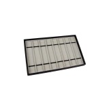 Tava pentru expunerea ceasurilor - 8 spatii - Piele ecologica neagra - WZ4133
