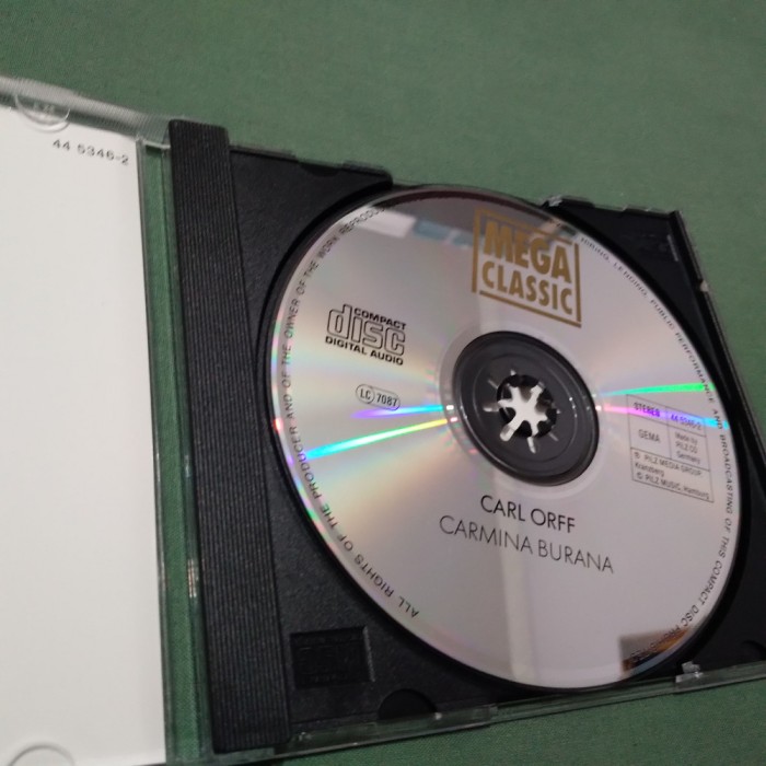 CD THE CARMINA BURANA-CARL ORFF RARA!!!! ORIGINAL