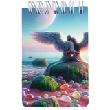 Carnet cu spira 7 x 10.5 cm, 50 foi veline, Suflete pereche