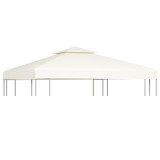 Copertina Rezerva Pavilion Gradina 3x3m VidaXL, Alb Crem, Impermeabila, Poliester 310 g/m&sup2;