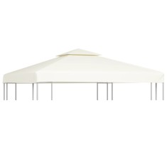 vidaXL Copertină rezervă acoperiș pavilion, alb crem, 3x3 m, 310 g/m&sup2;