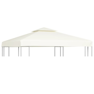 vidaXL Copertină rezervă acoperiș pavilion, alb crem, 3x3 m, 310 g/m&amp;sup2; foto