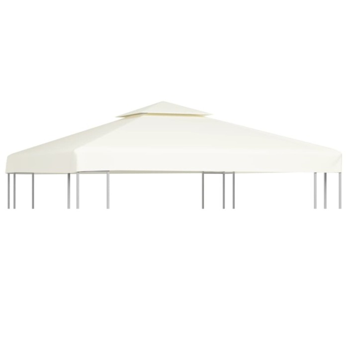 vidaXL Copertină rezervă acoperiș pavilion, alb crem, 3x3 m, 310 g/m&sup2;