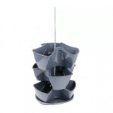 Ghiveci decorativ in cascada Coubi DKN300W, cu lant, 88 cm, gri