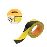 Banda adeziva de avertizare si marcare podea PVC galben-negru 48mm x 33m HighPower